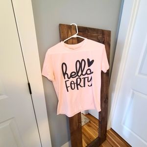 Pink Hello 40 T-shirt